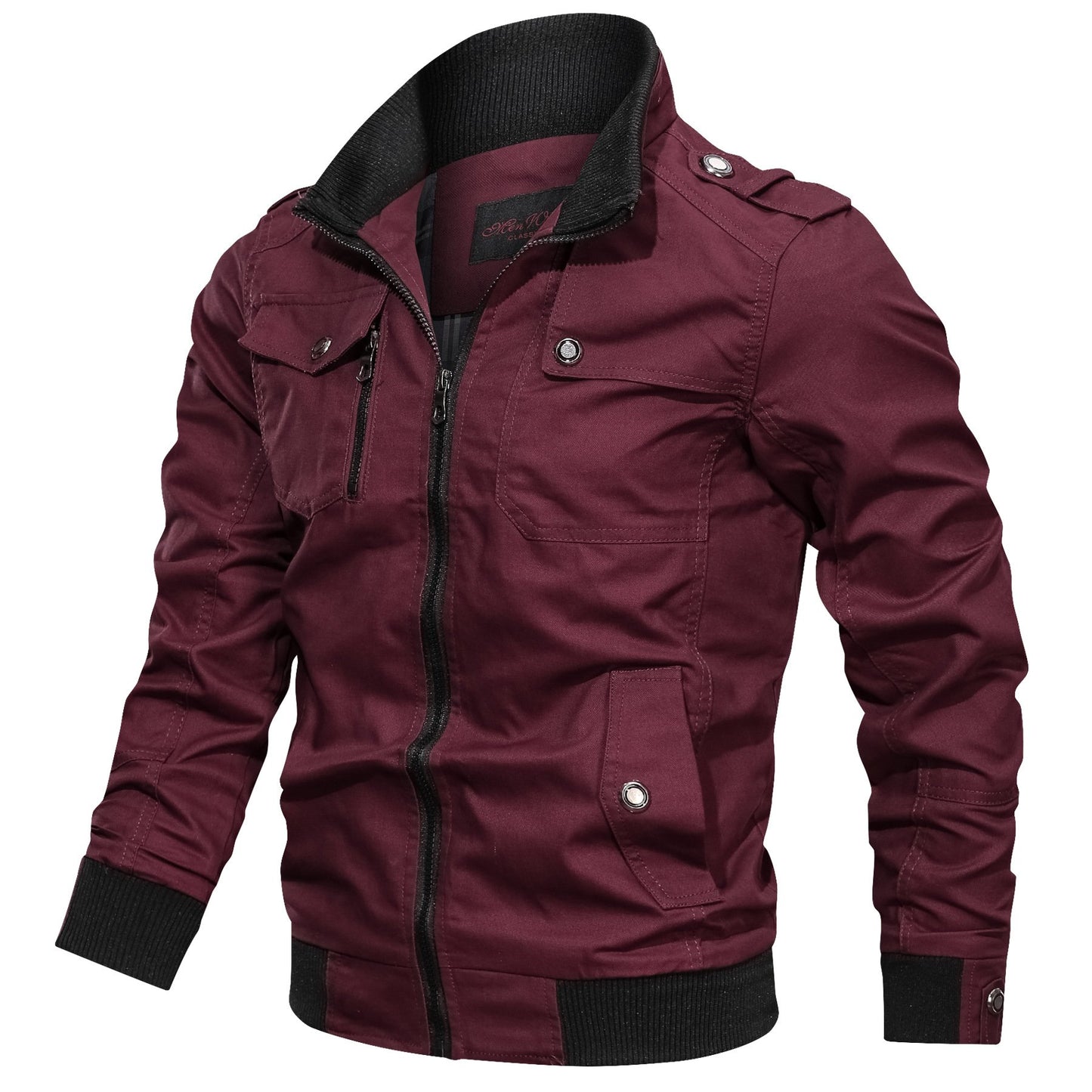 Men's Stand Collar Multi-Color Men's Jacket