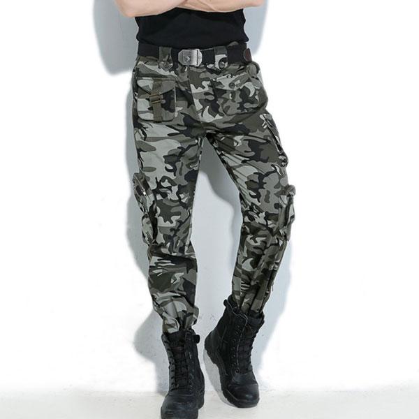 Stripe Element Army Style Multi-Pocket Cargo Pant
