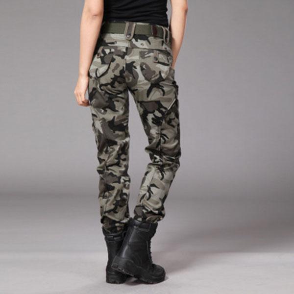 Women Slim Wear 100% Cotton Multi-Pocket Pant