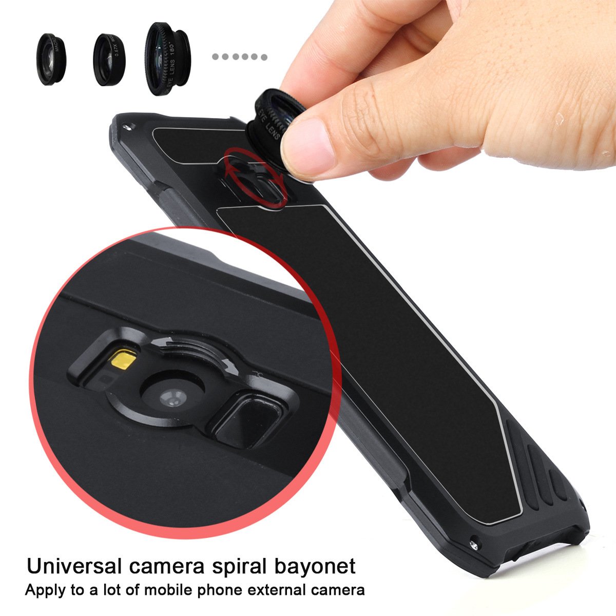 All Around Protection Water Dirt And Shock Proof Phone Case For SAMSUNG Galaxy S8 And S8+ With External Camera