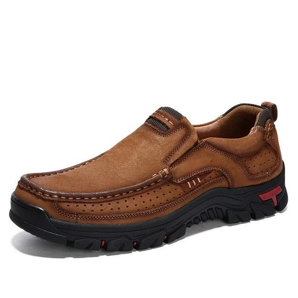 Spring Autumn Stylish Men Leather Hiking Shoes