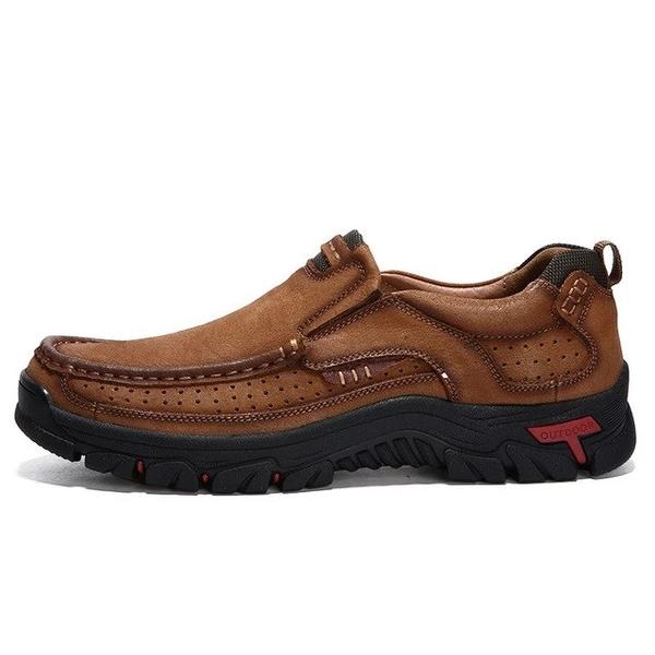 Spring Autumn Stylish Men Leather Hiking Shoes