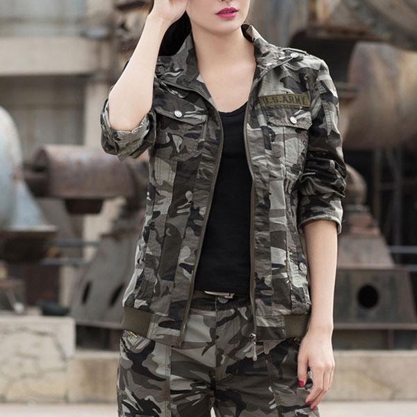 Army Style Women Fashion 100% Cotton Coat