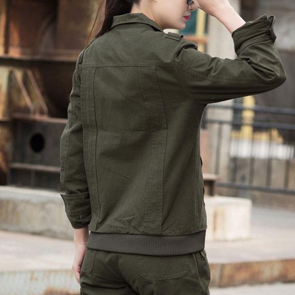 Army Style Women Fashion 100% Cotton Coat