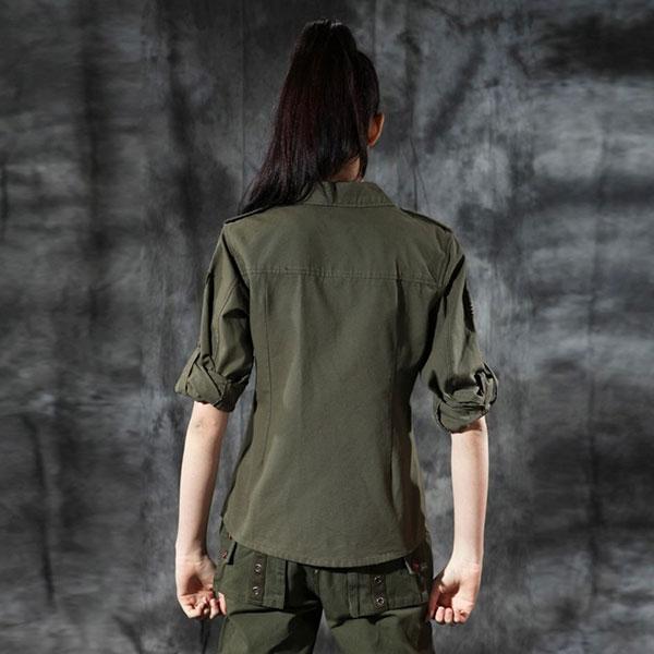 Airborne Army Style Long Sleeve Shirt