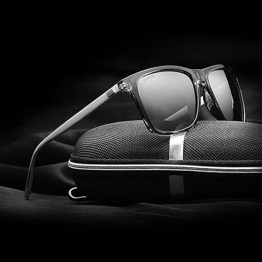 Unisex Retro Aluminum  Polarized Lens Sunglasses