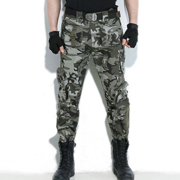Stripe Element Army Style Multi-Pocket Cargo Pant