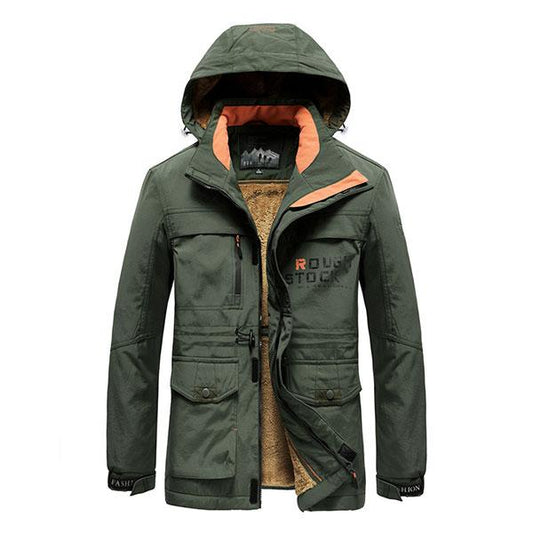 Casual Daily Wear Men's Coat Large Size With Inside velvet