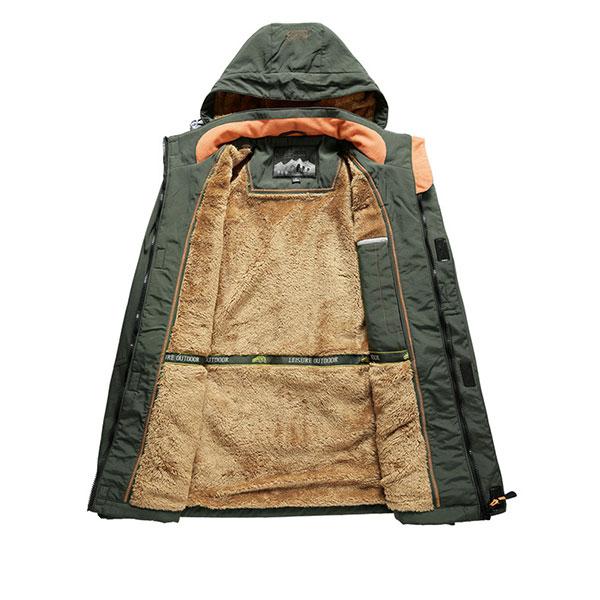 Casual Daily Wear Men's Coat Large Size With Inside velvet