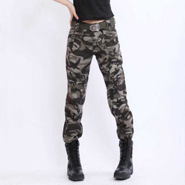Women Slim Wear 100% Cotton Multi-Pocket Pant