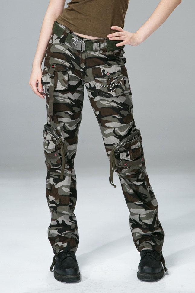 Women Casual Wear 100% Cotton Multi-Pocket Pant