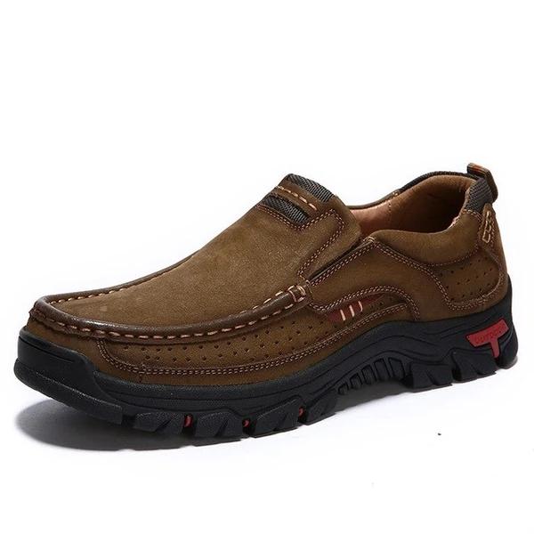Spring Autumn Stylish Men Leather Hiking Shoes