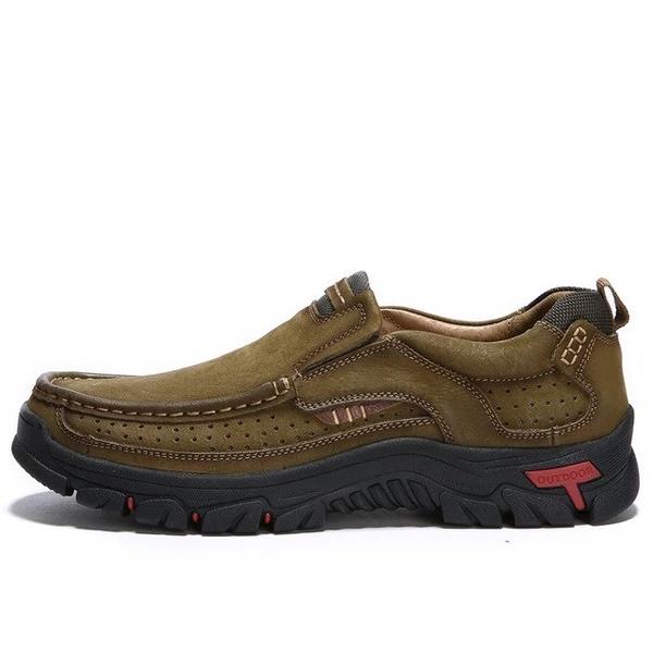 Spring Autumn Stylish Men Leather Hiking Shoes